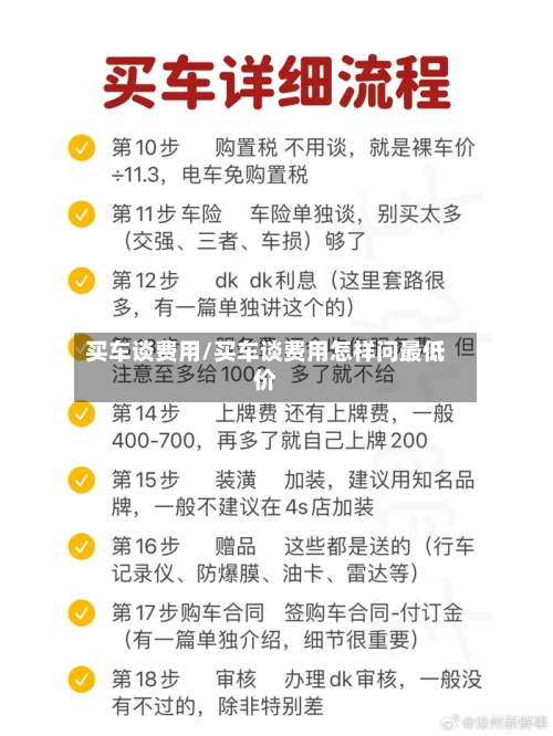 买车谈费用/买车谈费用怎样问最低价