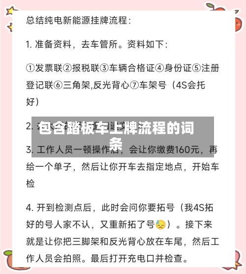 包含踏板车上牌流程的词条