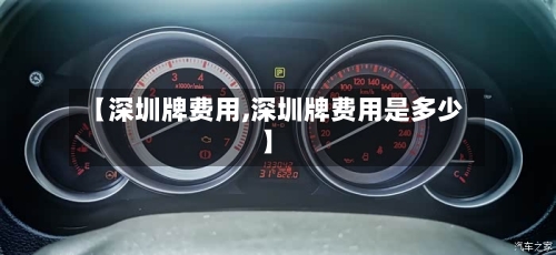【深圳牌费用,深圳牌费用是多少】