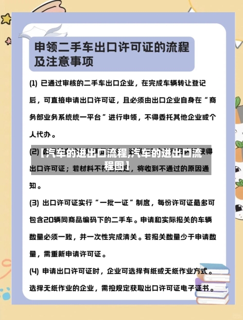 【汽车的进出口流程,汽车的进出口流程图】