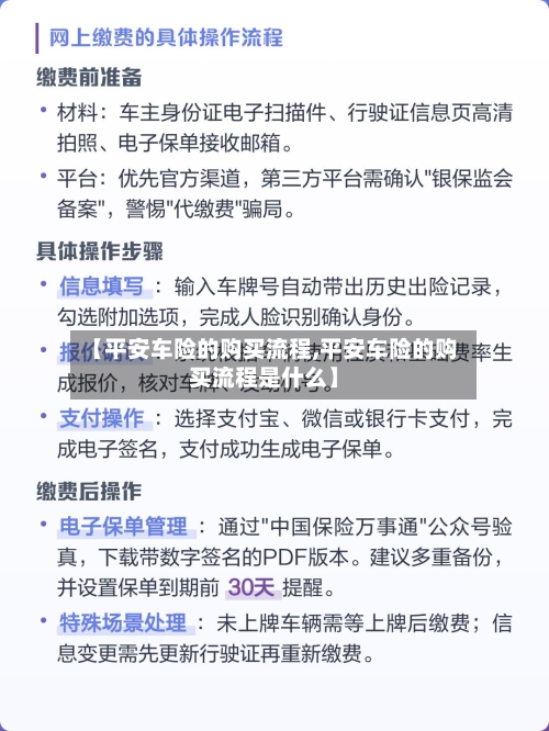 【平安车险的购买流程,平安车险的购买流程是什么】
