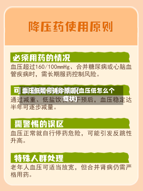 血压低如何确诊原因(血压低怎么个症状)