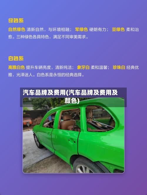 汽车品牌及费用(汽车品牌及费用及颜色)-第3张图片